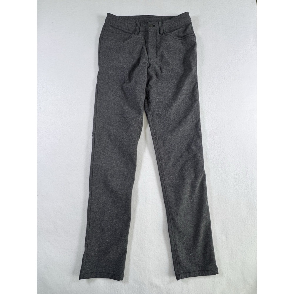 Lululemon ABC Slim Fit Pant Mens 28 Grey Melange Warpstreme Stretch Trousers - Picture 3 of 8